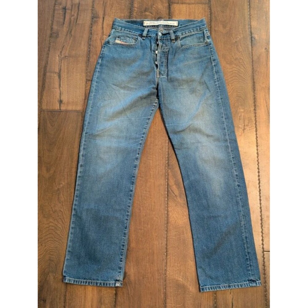 Diesel RR55 Fellow Straight Leg Jeans Men's Size 31x30 Medium Wash Made In Italy